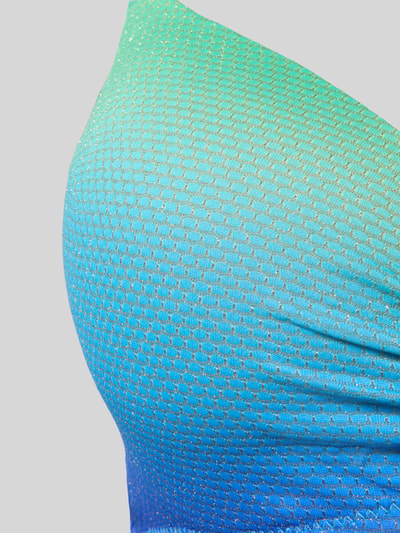 Frauenmodel trägt Bikini Oberteil mit Ziersteinbesatz Modell 'Nusa Dua' von Marie Jo, Elastischer-Material-Mix, Nahaufnahme Oberkörper.