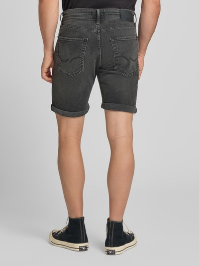 JACK & JONES Regular Fit Jeansshorts mit Umschlag Modell 'RICK' Anthrazit 5