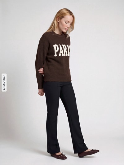 ONLY Relaxed Fit Pullover mit Woll-Anteil Modell 'JERICO' Schoko 1