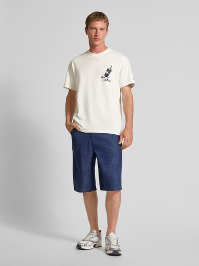 Tommy Jeans Regular fit T-shirt van puur katoen Offwhite - 1