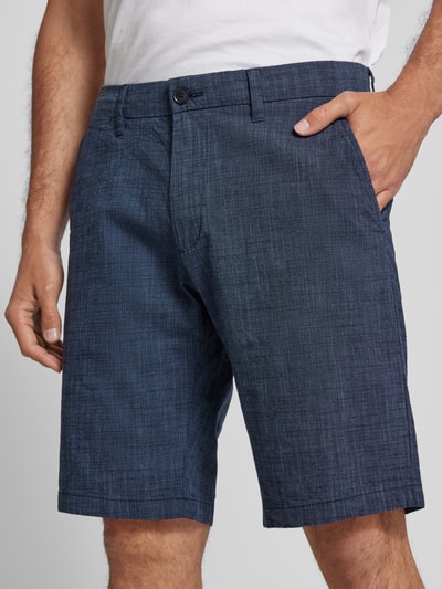 s.Oliver BLACK LABEL Regular Fit Bermudas mit Webmuster Marine 3