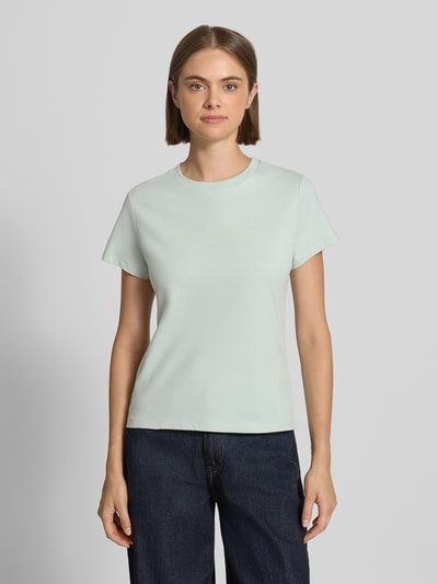 HUGO Blue Regular fit t-shirt van puur katoen model 'Damatee_B' Rietgroen - 4