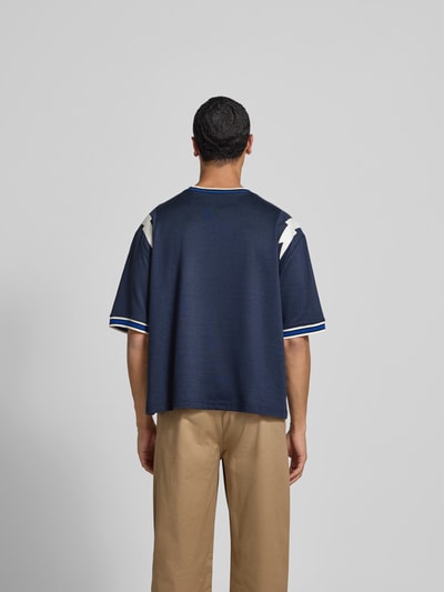 RHUDE Relaxed Fit T-Shirt mit Logo-Print Marine 5