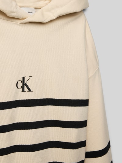 Calvin Klein Jeans Oversized Hoodie mit Kapuze Sand 2