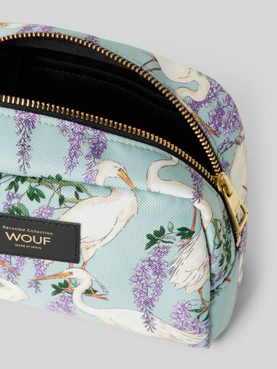 WOUF Kosmetiktasche mit Label-Patch Modell 'Heron' Hellgruen 3