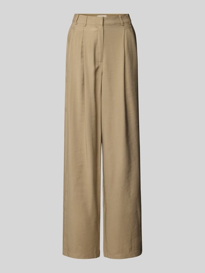 LeGer by Lena Gercke Wide Leg Stoffhose mit Bundfalten Modell 'Draco' Beige 2