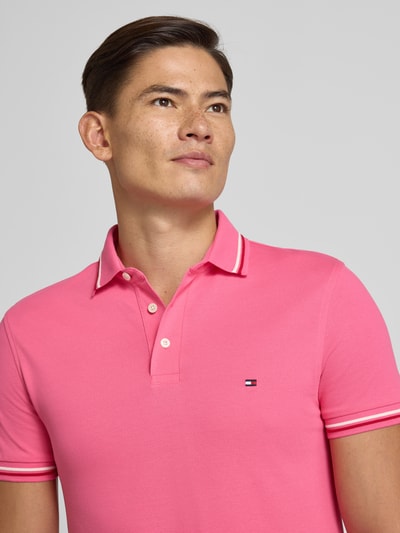Tommy Hilfiger Regular Fit Poloshirt aus Baumwoll-Mix Altrosa 3