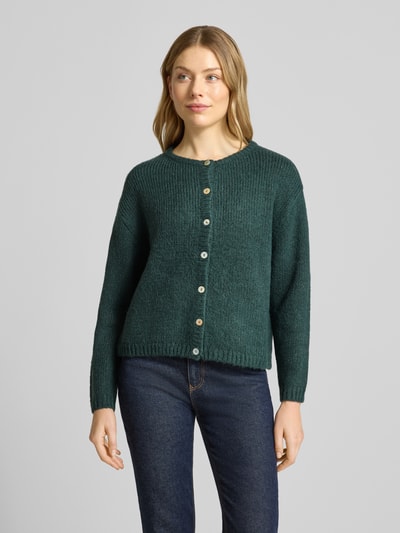 s.Oliver RED LABEL Regular fit gebreid jack van alpaca Donkergroen - 4