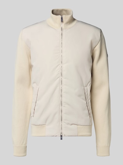BOSS Regular Fit Strickjacke aus reiner Baumwolle Modell 'IBAIO' Offwhite 2