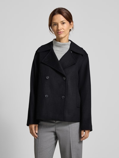 Selected Femme Kurtka o kroju regular fit z mieszanki wełny model ‘ALMA’ Czarny 4