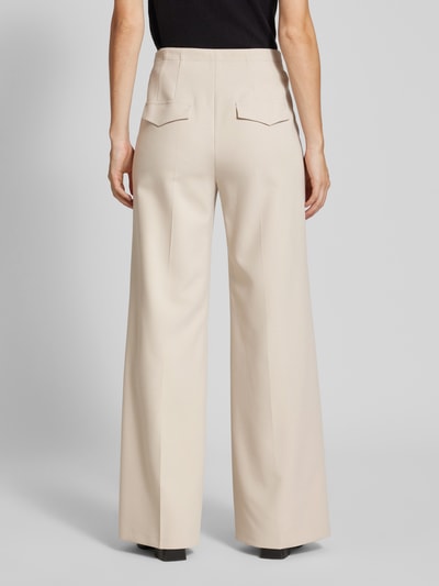 Windsor Wide leg pantalon met persplooien Beige - 5