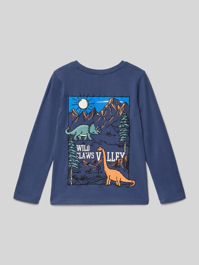 s.Oliver RED LABEL Bluzka z długim rękawem o kroju regular fit z mieszanki dżerseju i bawełny Niebieski 3