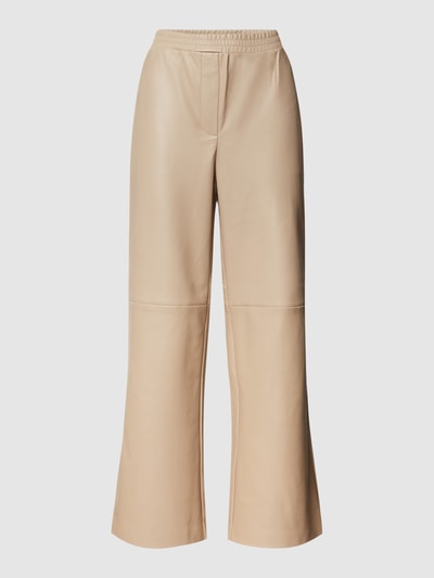 EDITED Broek in leerlook, model 'Floriane' Beige - 2