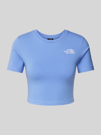 The North Face Cropped T-Shirt mit Label-Stitching Rauchblau 1