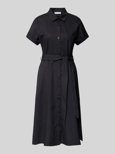 Christian Berg Woman Midi-jurk met strikceintuur Zwart - 2