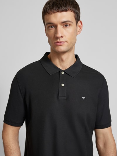 Fynch-Hatton Regular Fit Poloshirt mit Label-Stitching Black 3