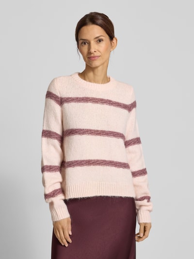 Vero Moda Regular Fit Strickpullover mit Woll-Anteil Modell 'ZADA' Rosa 4