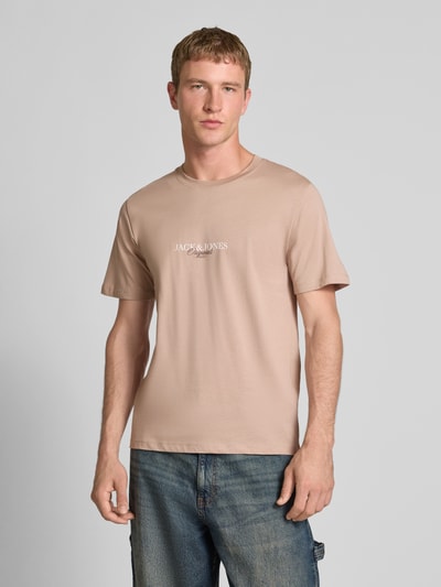 Jack & Jones T-Shirt mit Label-Print Modell 'BILLYBURG' Beige 4