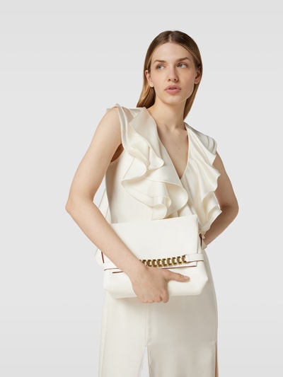 Victoria Beckham Pochette aus echtem Lammleder Weiss 1