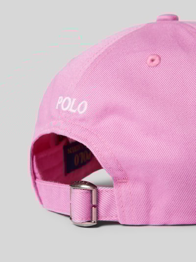 Polo Ralph Lauren Teens Baseballpet met labelstitching Felroze - 3