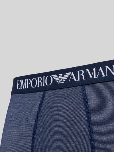 Emporio Armani Trunks mit elastischem Label-Bund Jeansblau 2