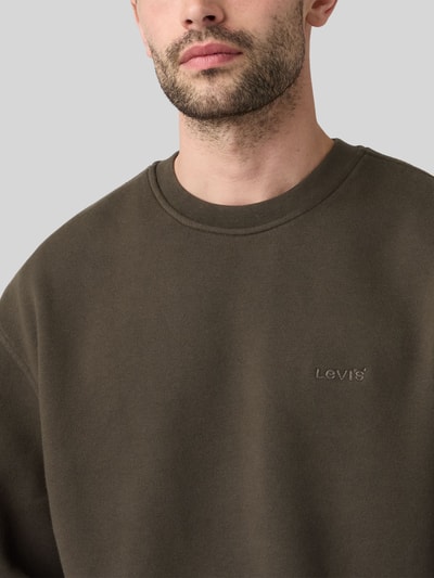 Levi's® Relaxed Fit Sweatshirt aus reiner Baumwolle Khaki 3