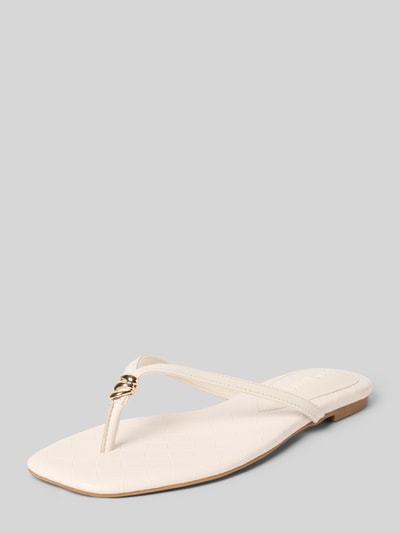 Steve Madden Sandale aus echtem Leder Modell 'Maliyah' Ecru 1