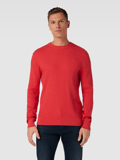 Christian Berg Men Strickpullover mit Strukturmuster Koralle Melange 4