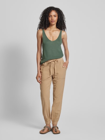 Kaffe Jogpants in unifarbenem Design Modell 'KANAYA' Beige 1