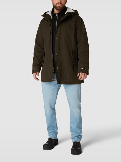 Jack & Jones Plus PLUS SIZE parka met klepzakken Olijfgroen - 1