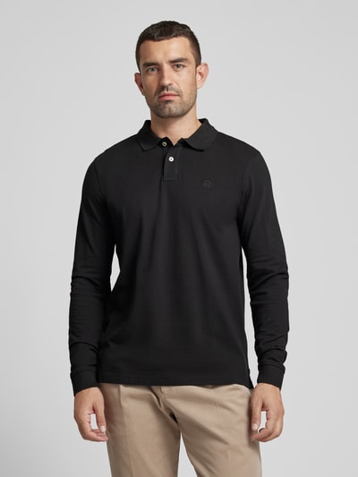 MCNEAL Regular fit poloshirt met labelstitching Zwart - 4