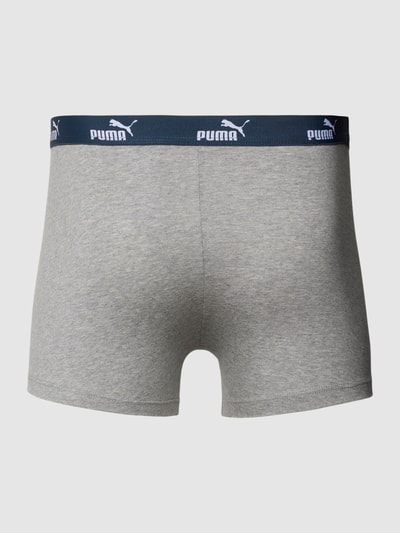 Puma Trunks im 4er-Pack mit elastischem Label-Bund Rauchblau 3