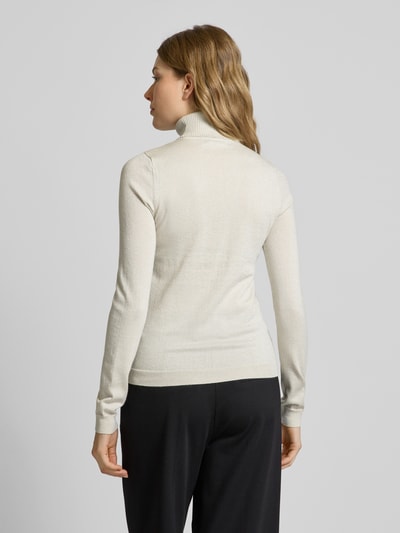 Vero Moda Shaped Fit Rollkragenpullover mit Glitzer-Effekt Modell 'HAPPYSHINE' Silber 5