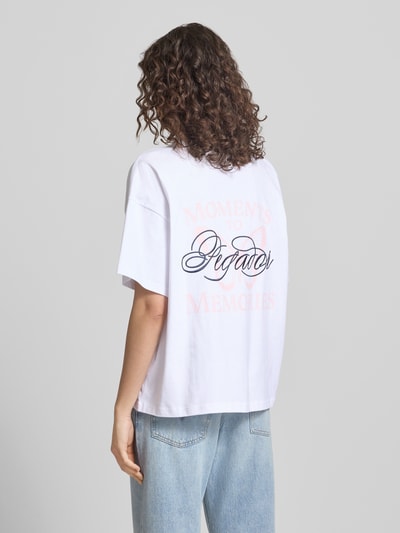 PEGADOR Oversized T-Shirt mit Motiv- und Logo-Print Modell 'NIVELLES' Weiss 5