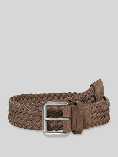 Marc O'Polo Gürtel aus Rindsvelours mit Flechtstruktur Beige 1