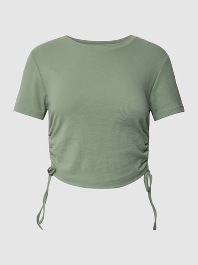 Only Crop Shirt mit seitlichen Raffungen Modell 'AMY' Mint 1