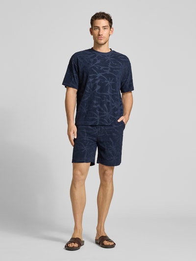 BOSS Orange Regular Fit T-Shirt aus Baumwoll-Mix Modell 'TE_FLOWER' Marine 1