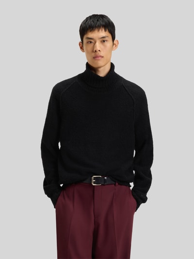 HUGO Regular Fit Rollkragenpullover aus Baumwoll-Mix Modell 'SAN RUDI' Black 4