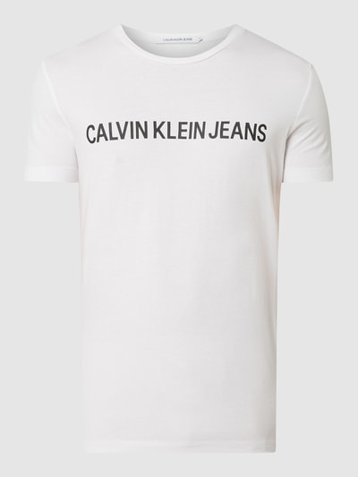 Calvin Klein Jeans T-shirt met logoprint Wit - 2