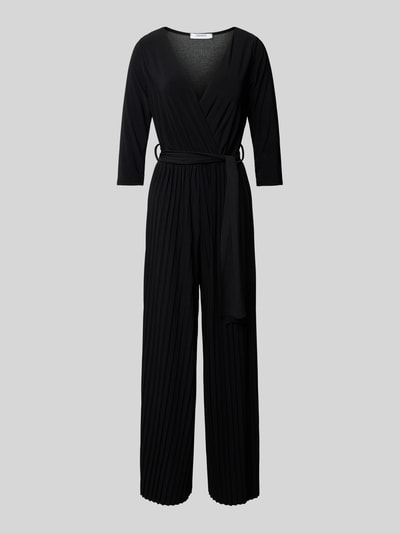 ZABAIONE Jumpsuit mit Bindegürtel Modell 'Romper' Black 2