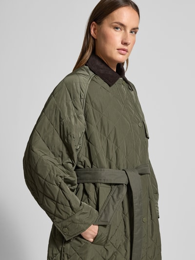Weekend Max Mara Comfort fit gewatteerde lange jas met kamelenhaar, model 'COCCOLE' Kaki - 3