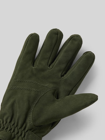 Hestra Handschuhe mit Label-Detail Modell 'Bergvik' Dunkelgruen 3