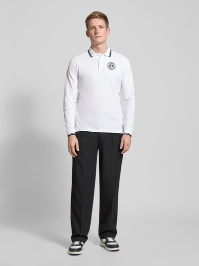 Christian Berg Men Poloshirt mit kurzer Knopfleiste Weiss 1