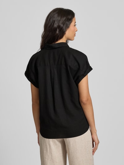 Tom Tailor Loose Fit Blusentop Leinen-Viskose-Mix Black 5