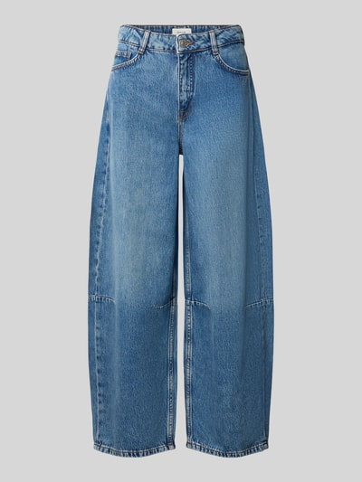 Produktfoto, blau melierte Barrel Jeans aus mix van katoen en lyocell Modell 'Lolah' von OPUS, Dames Barrel Jeans von OPUS