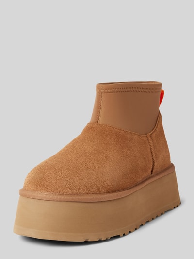 UGG Leren laarzen met elastische schacht, model 'CLASSIC MINI DIPPER' Camel - 1