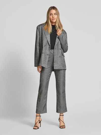 Amy Lynn Blazer mit Knopfverschluss Silber 1