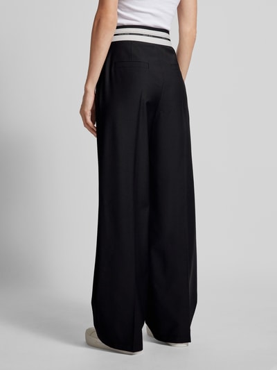 Marc Cain Wide Leg Stoffhose mit Bundfalten Black 5