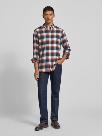 Christian Berg Men Regular Fit Freizeithemd mit Button-Down-Kragen Kupfer 1