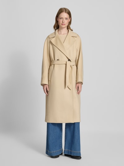 Weekend Max Mara Płaszcz wełniany o kroju regular fit z czystej, żywej wełny model ‘RESINA’ Écru 4